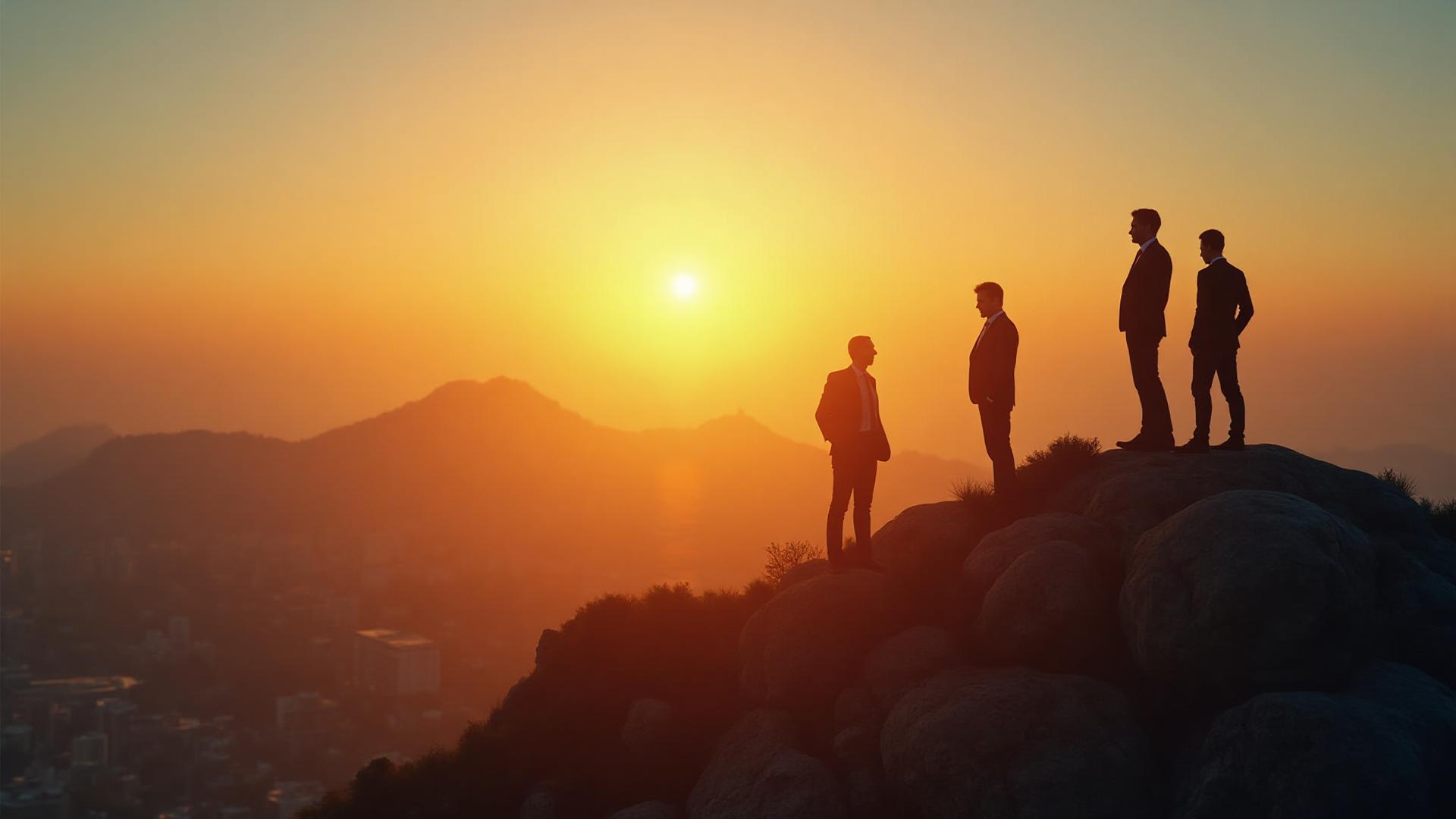 Business leaders and entrepreneurs achieving success, representing the leadership opportunities with DesAlpes